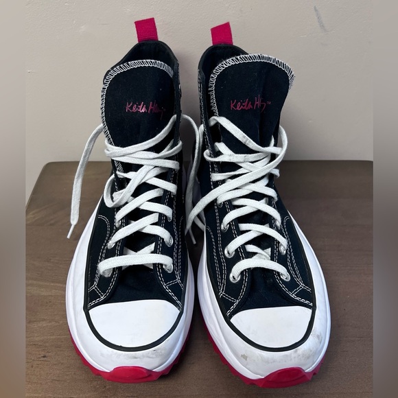 Converse x Keith Haring Run Star Hike Hi Canvas Sz 12 Limited Edition Sneakers - Picture 9 of 13